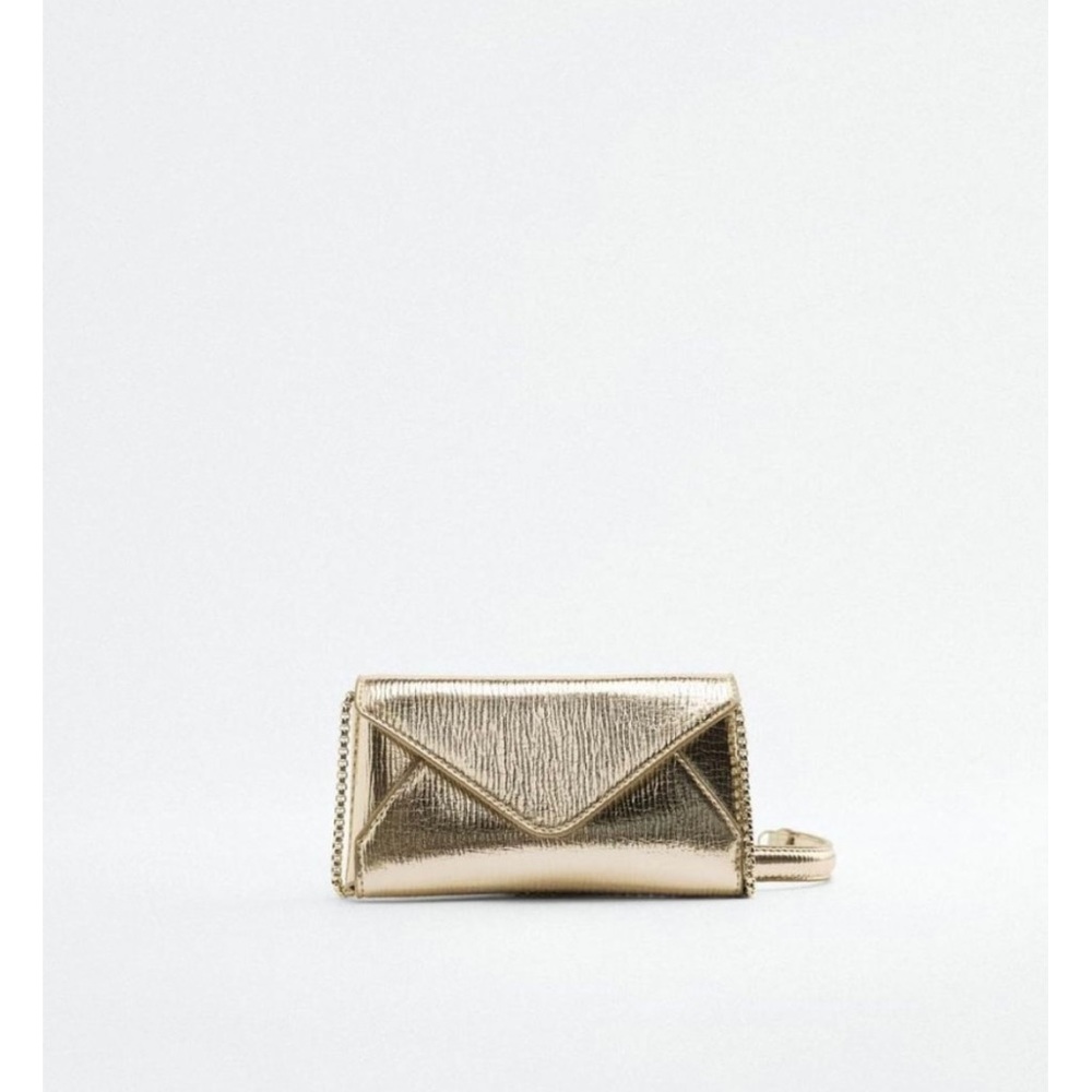 Gold Zara Clutch